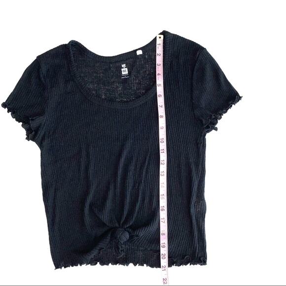 NEW PacSun Me to We ‘Fairydust’ Lettuce Trim Tie Waist Baby Tee Size Large - Picture 10 of 10